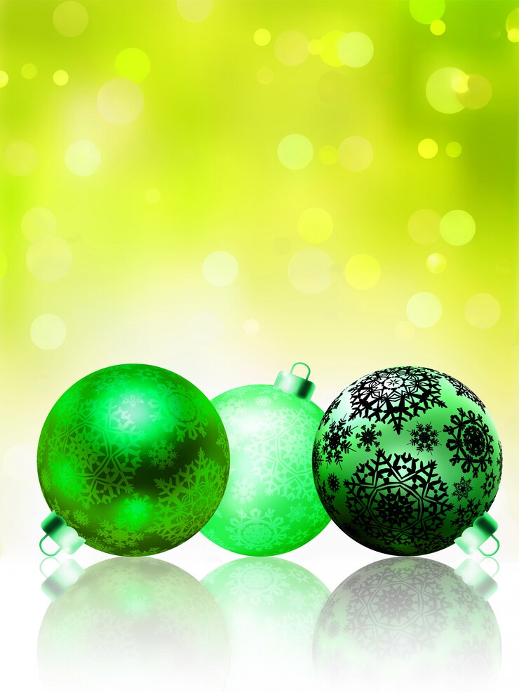 Vector beautiful green happy christmas card. 
