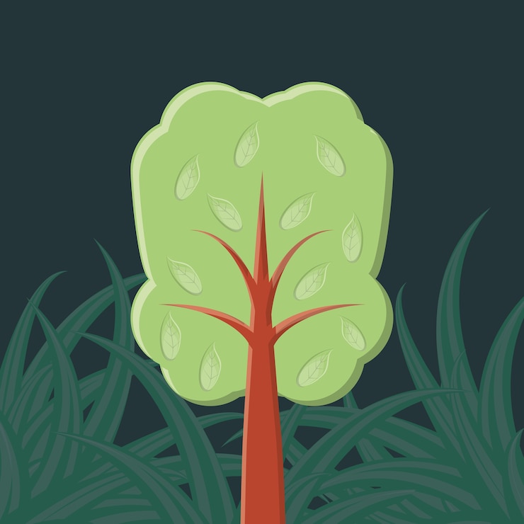 Vector beautiful tree icon