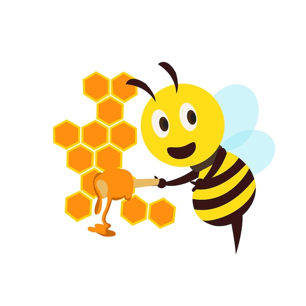 bee and Honey illustration vector