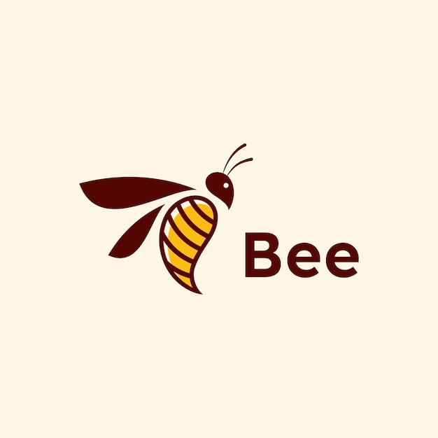 Bee logo and symbol vector design