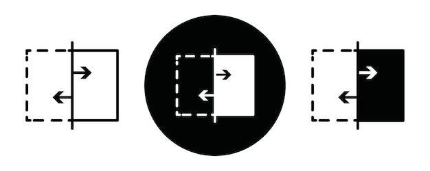 before after outline icon collection or set before after thin vector line art