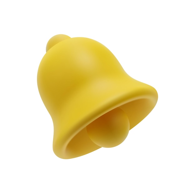 Bell doorbell or alarm sign notification symbol 3d