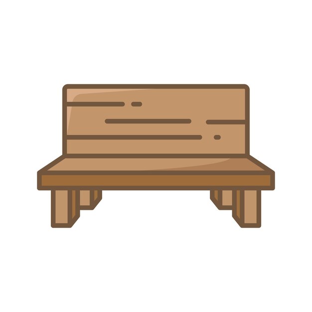 bench icon vector design template simple and clean