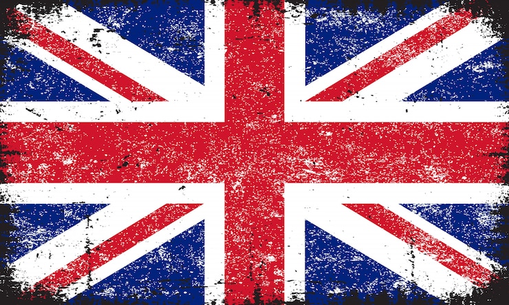 Vector bendera grunge britania raya
