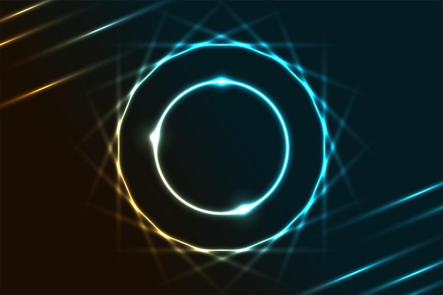 Bentuk lingkaran neon untuk latar belakang logo bisnis
