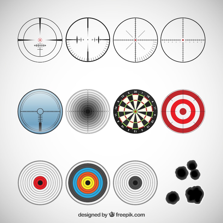Vector berbagai macam ikon target