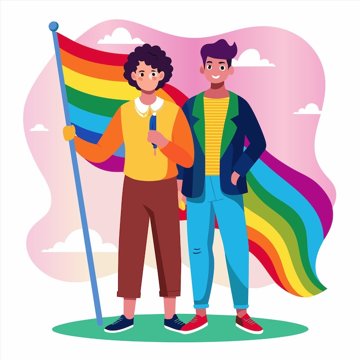 Vector bersatu dalam pelangi: kisah kebanggaan