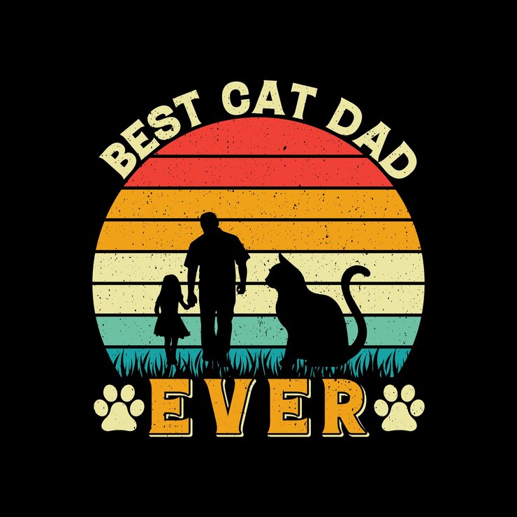 Best cat Dad Ever t-shirt design