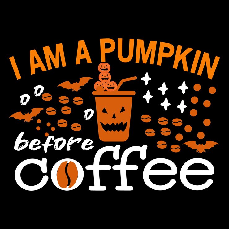 Vector best halloween coffee t-shirt design
