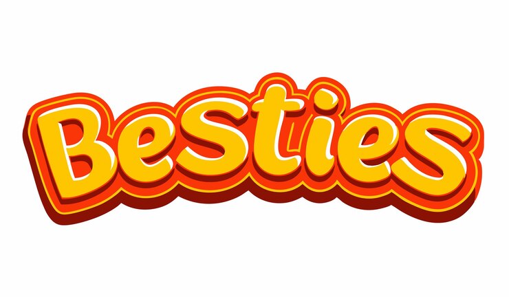 Besties word logo vector illustration 15