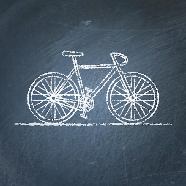 bicycle sketch on chalkboard
