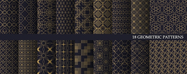 big collection of luxury geometric