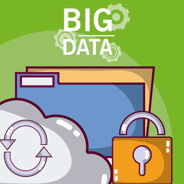 big data cloud computing with folders 