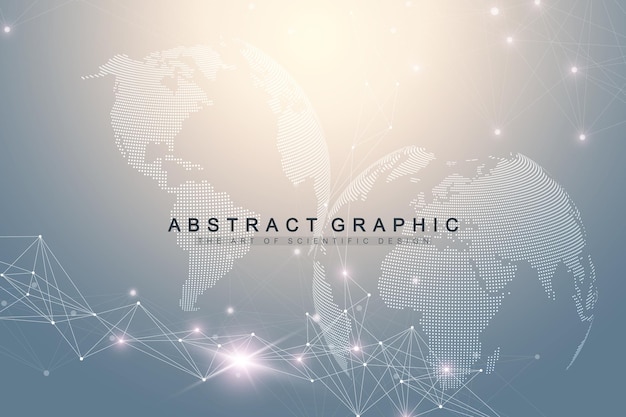 big data complex world globe graphic abstract background