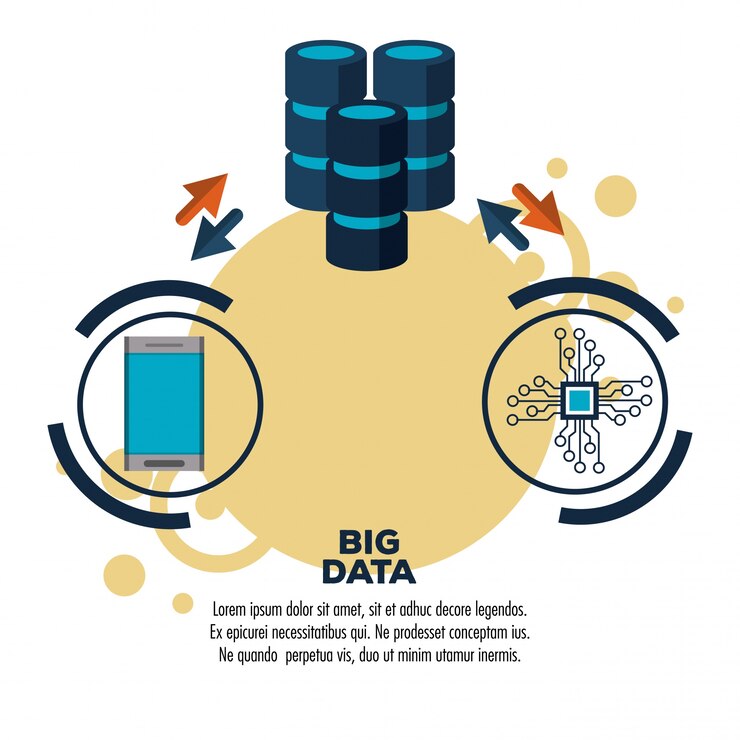 Vector big data technology infographic