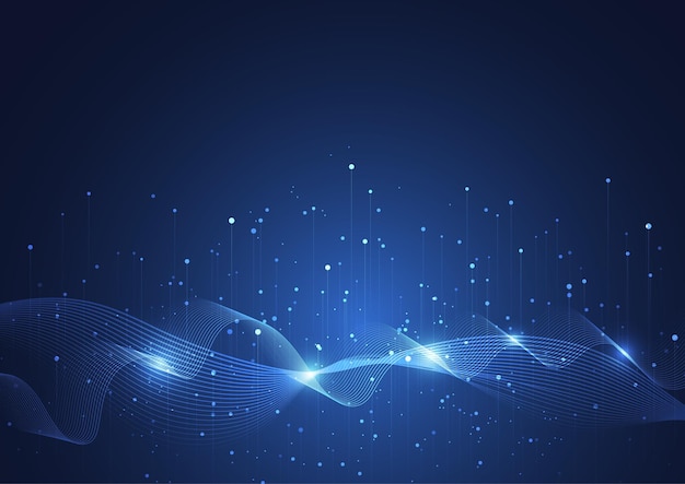 Big data visualization Abstract technology innovation communication concept digital blue design background Vector illustration