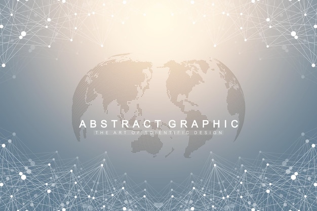 big data visualization graphic abstract background communication perspective backdrop visualization analytical network visualization vector illustration