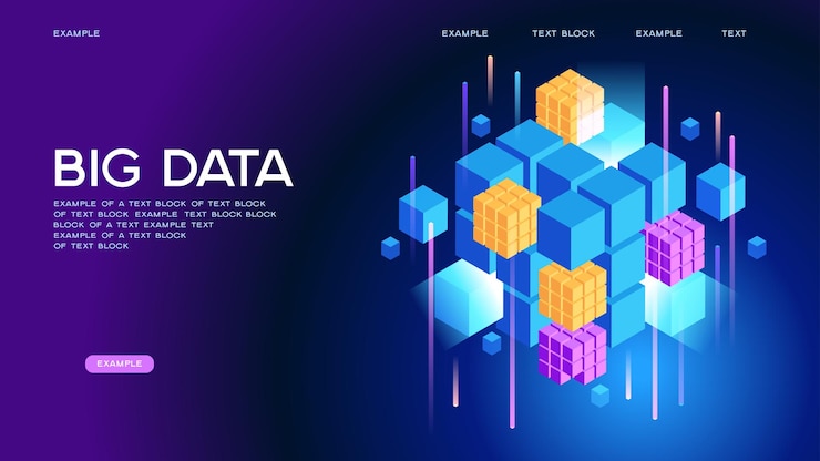 Vector big data web banner