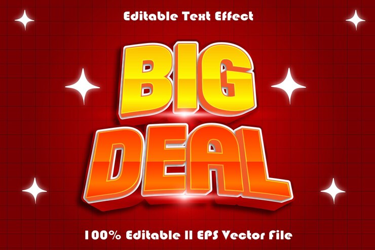Big Deal Editable Text Effect