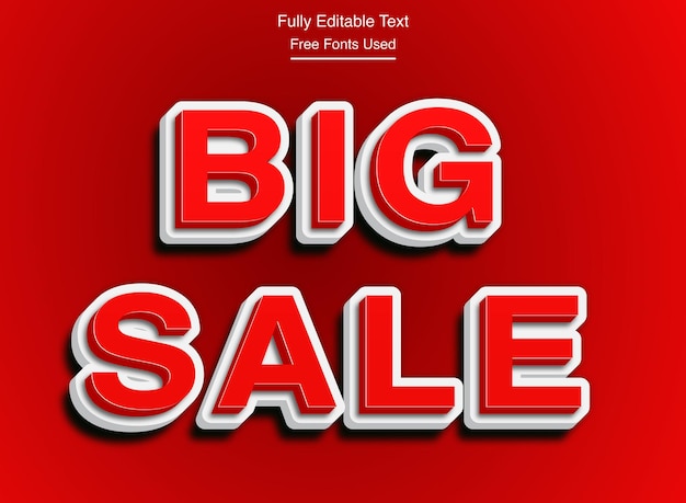 Big sale 3d text effect fully editable