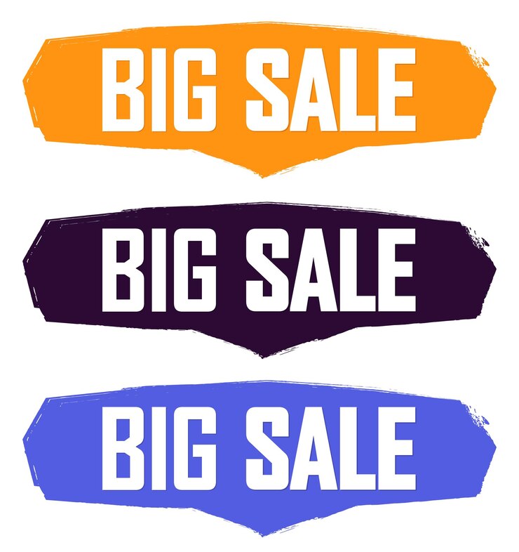 Vector big sale set discount banners promo tags design template vector illustration