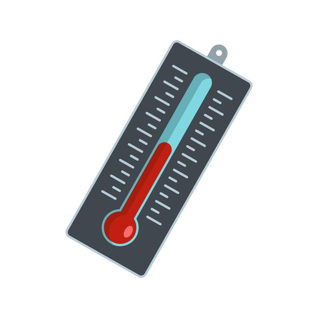 Big thermometer icon Flat illustration of big thermometer vector icon for web