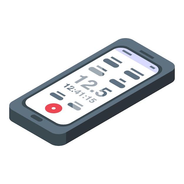 Bike device icon isometric vector Cycle gear