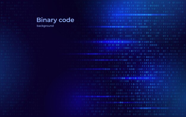 Binary Code Background Abstract Digital Data Stream and Matrix Flow Visualization Futuristic Technology Concept of Programming Cyber Network and Computer Science Innovation Design