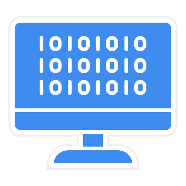 binary code icon vector image can be used for coding and development
