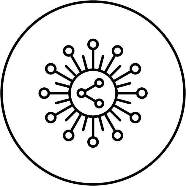 Biological Network icon vector image Can be used for Bioengineering