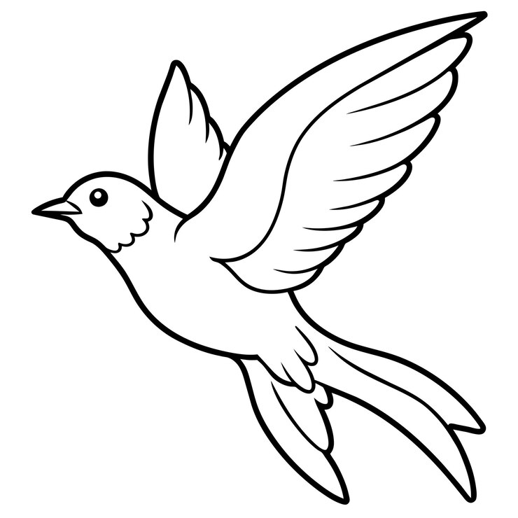 Bird coloring book vector illustration 71
