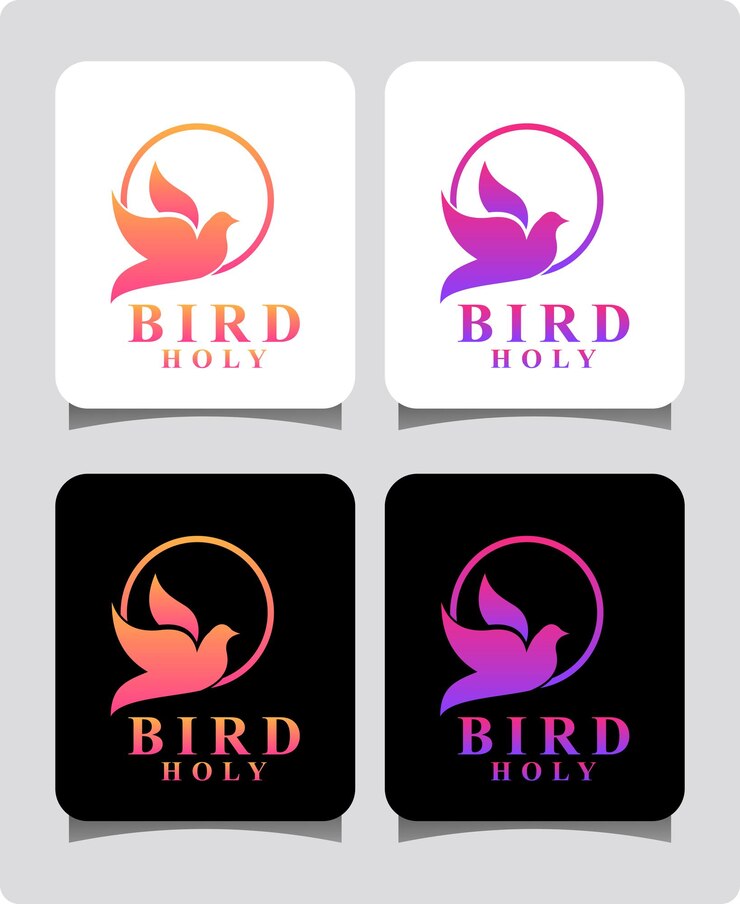 Vector bird fly logo design template