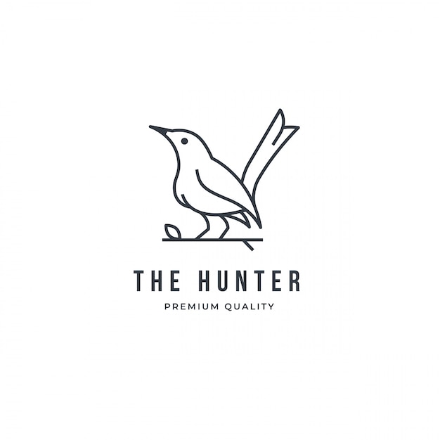 Bird logo outline isolated