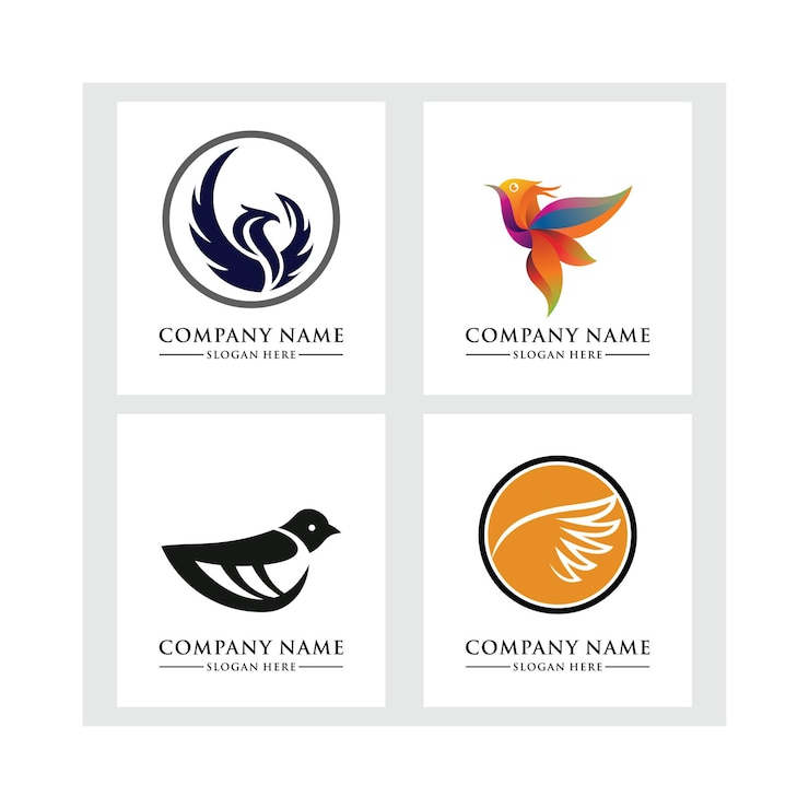 Vector bird logo template
