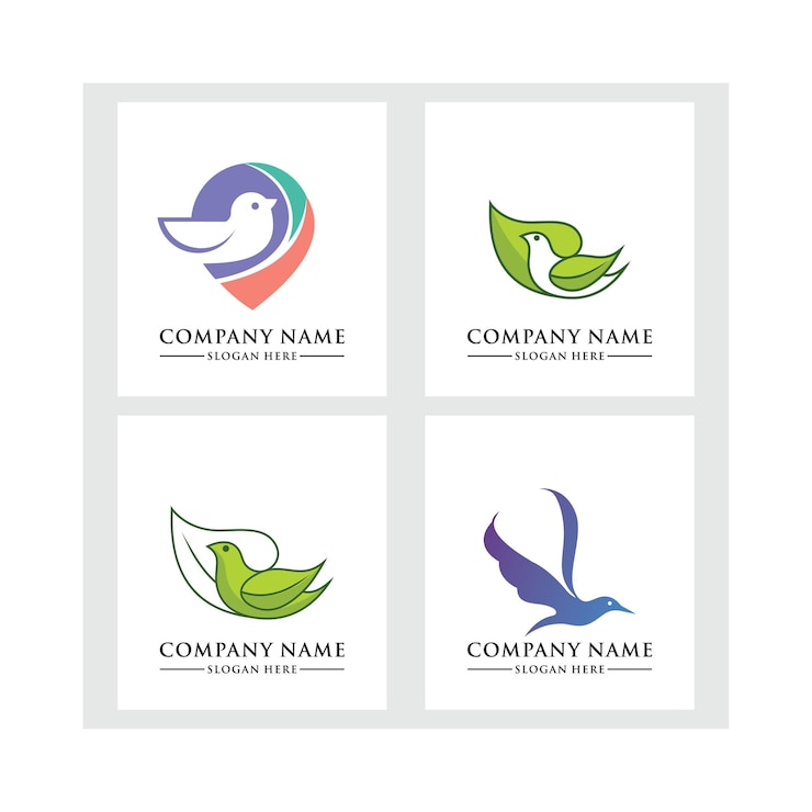 Vector bird logo template