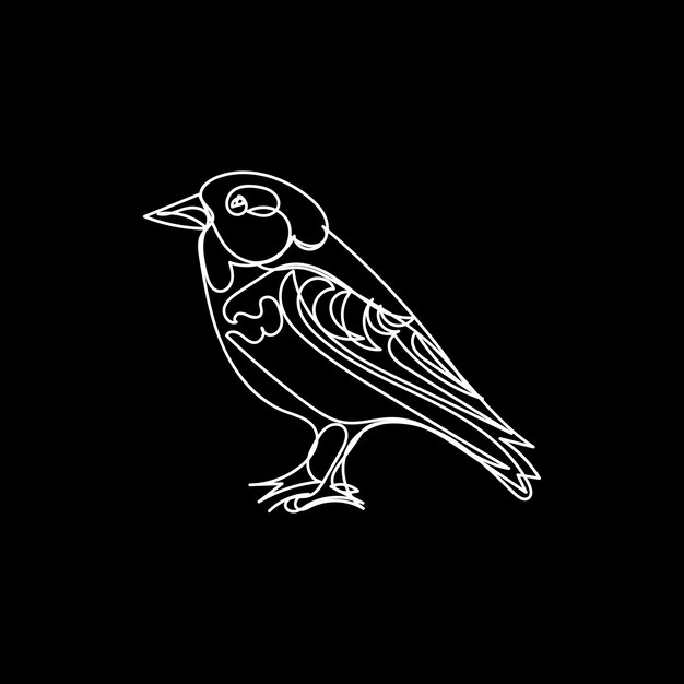 Bird minimal design hand drawn one line style drawing Bird one line art continuous drawing Bird si