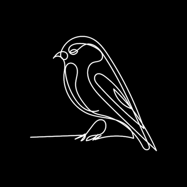 Bird minimal design hand drawn one line style drawing Bird one line art continuous drawing Bird si