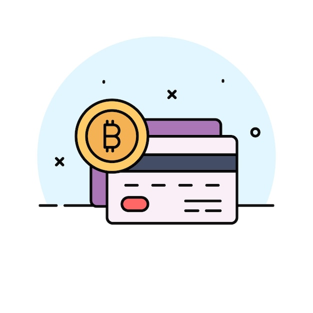 bitcoin debit card vector design in modern style ready to use icon