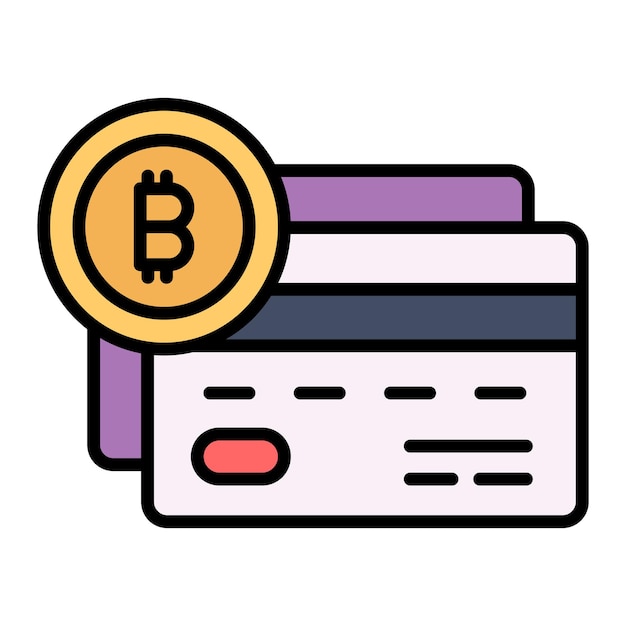 bitcoin debit card vector design in modern style ready to use icon