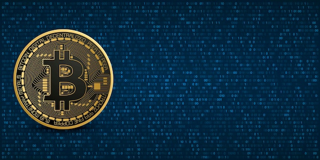 Bitcoin with binary code