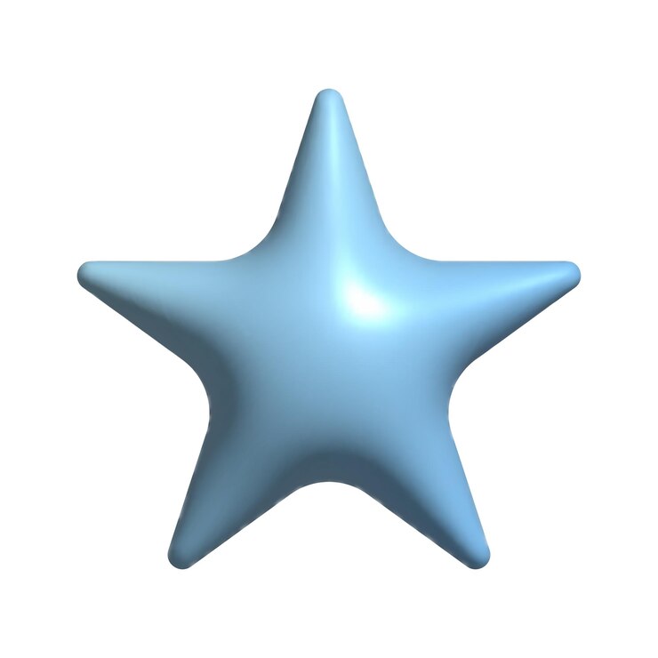 Black 3d bubble shape star y2k
