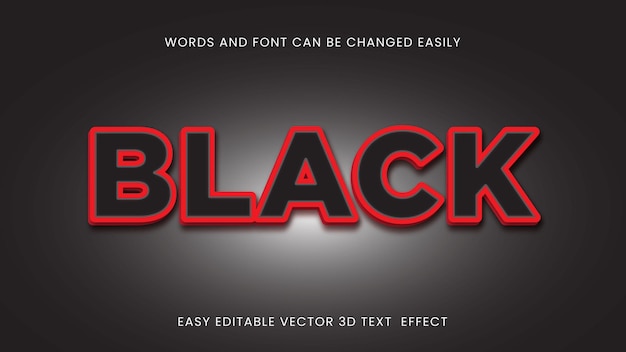 Black 3d text style design