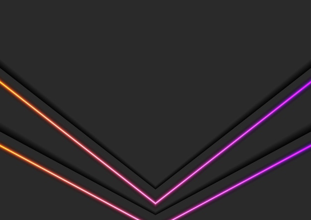 Black abstract tech background with neon lines