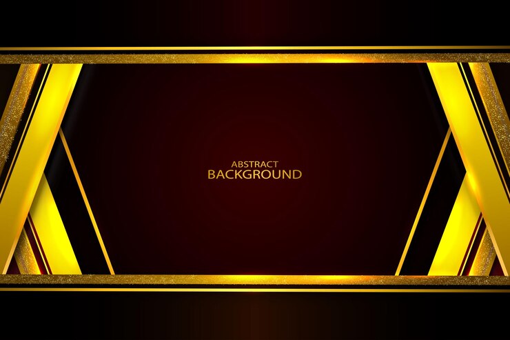 Black And Gradient Gold Diagonal Lines Shapes Abstract Background