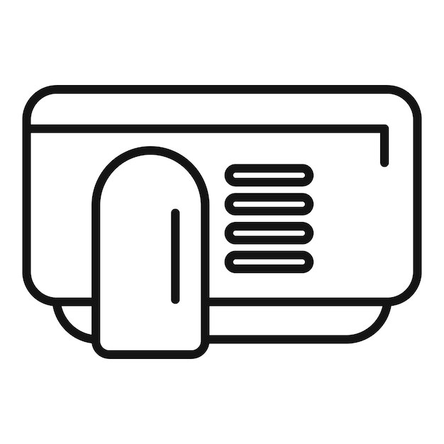 black and white air conditioner icon