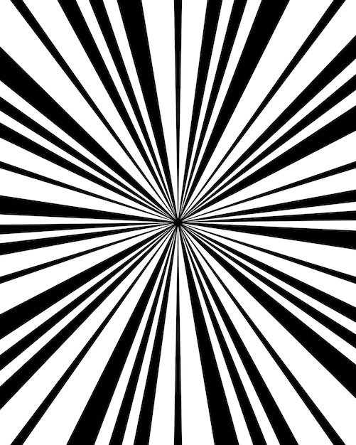 Black and white background abstract radial speed lines
