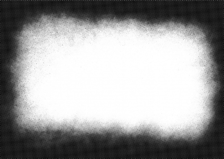 Vector black and white halftone background
