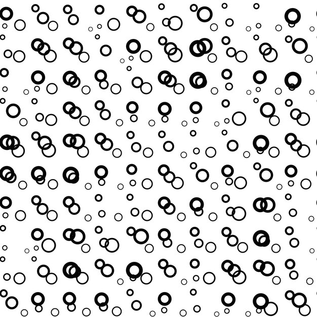 black and white halftone seamless pattern with circles, rings. dotted texture. polka dot on white