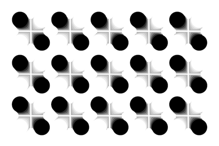 Vector black and white polkadot seamless pattern collection abstract background