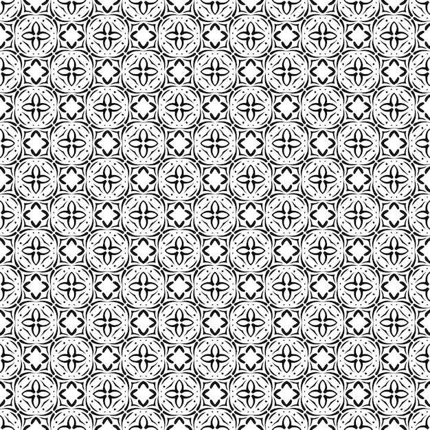 Black and white seamless pattern texture Greyscale ornamental graphic design Mosaic ornaments Pattern template Vector illustration EPS10